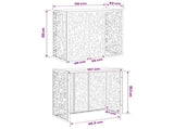 Air Conditioner Cover White 110 x 50 x 105 cm Steel 8014172