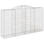 Arched Gabion Baskets 5 pcs 300x50x160/180 cm Galvanised Iron 3146758