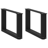 Coffee Table Legs U-Shaped 2 pcs Black 50x cm Steel 4013136