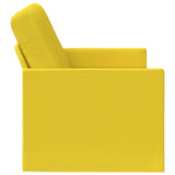 2 Seater Sofa Light Yellow 130 x 81 x 82 cm Fabric 42041049
