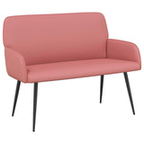 2 Seater Sofa with Metal Legs 2-Seater Pink Faux Leather 42051016