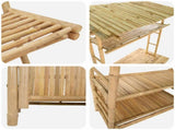Outdoor Bar Table and Stools 3 pcs Natural Bamboo 3469655