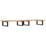 ZNTS Basin Shelf Wall Mounted Steel and Solid Wood Acacia 3302685