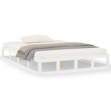 Bed Frame without Mattress White 160x200 cm Solid Wood 820807