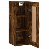 Wall Mounted Cabinet Smoked Oak 34.5x34x90 cm Engineered Wood 830513