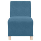 Modular Sofa Unit Armless 3 pcs Blue 55 x 74 x 82 cm Velvet 3399802