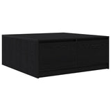 Coffee Table with Drawers Black Oak 100x100x40 cm 3328400