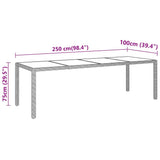 11 Piece Garden Dining Set Poly Rattan Brown 3095929