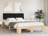 Bed Frame with Upholstered Headboard Black 120 x 190 cm 877506