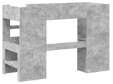 Loft Bed Frame with Desk with Storage Concrete Grey 75 x 190 cm 3410430