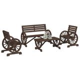 4 Piece Garden Lounge Set Solid Wood Fir 3207132