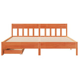 Bed Frame without Mattress Wax Brown 180x200 cm Super King Solid Wood Pine 3301859
