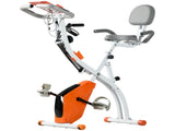 2-in-1 Folding Exercise Bike with 8-Level Magnetic Resistance, Arm Resistance Band, Pulse Sensor, T3398P349155