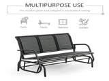 3-Seat Glider Rocking Chair for 3 People Garden Bench Patio Furniture Metal Frame T3398P320367