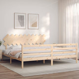 Bed Frame without Mattress 200x200 cm Solid Wood 3195306