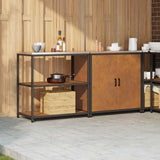 Kitchen Storage Set HATTEM 2 pcs Rusty Steel 3392658