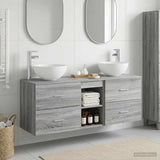 Bathroom Cabinet Set 3 pcs Grey Sonoma 49.5 x 35 x 63 cm 3405792