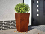 Garden Planters 2 pcs 35x35x75 cm Weathering Steel 851093