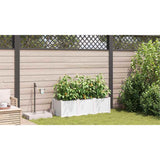 Garden Planter 3 pcs White 120 x 40 x 37.5 cm PP 42002914