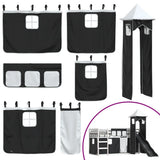 Bunk Bed without Mattress with Slide White and Black 80x200 cm 3284200