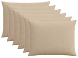 Cushion Cover 6 pcs HEERLEN Taupe 80 x 80 cm Corduroy 913604