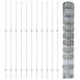 Wild Fence with Posts 50 x 1 m Hot-Dip Galvanised Steel 3337149