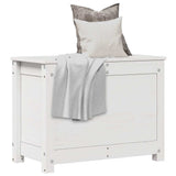 Storage Box White 60x32x45.5 cm Solid Wood Pine 823545