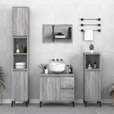 Bathroom Cabinet Grey Sonoma 65x33x60 cm Engineered Wood 819834