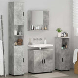 Bathroom Furniture Set Wall-mounted 4 pcs Concrete Grey 3392966