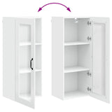 Wall Glass Cabinet PORTO High Gloss White 40 x 31 x 100 cm 885449