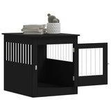 Dog Crate Furniture Black 64.5x80x71 cm Engineered Wood 838331