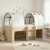 Bed with Tunnel 3 pcs Sonoma Oak and White Engineered Wood 3423569