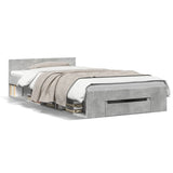 Bed Frame with Drawer without Mattress Concrete Grey 75x190 cm Small Single 3280807