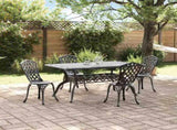 Garden Dining Set 5 pcs Black Aluminium 3334669