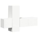 3 Piece TV Cabinet Set White Engineered Wood 3078654