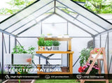 190 x 190cm Walk-In Polycarbonate Greenhouse T3398P377632