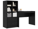 Desk with Drawer with Shelf with Storage 2 pcs Black Oak 3337314