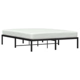 Metal Bed Frame without Mattress Black 160x200cm 373658
