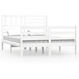 Bed Frame without Mattress White 120x190 cm Small Double Solid Wood 3101059