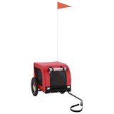 Pet Bike Trailer Red and Black Oxford Fabric and Iron 93992