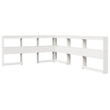 ZNTS Bookcase Bed without Mattress White 140x190 cm Solid Wood Pine 3324330