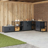 Kitchen Storage HATTEM Anthracite 90 x 50 x 92 cm Steel 874956