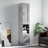 Highboard Concrete Grey 34,5x34x180 cm Engineered Wood 3200269