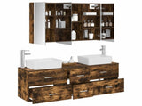 Bathroom Furniture Set 4 pcs Smoked Oak 3406867