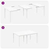ZNTS Outdoor Table White Polypropylene Medium Durable Patio Table 871686
