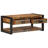 Coffee Table Multicolour 90x50x38 cm Solid Wood Reclaimed 4016686