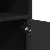 Rolling Cabinet Black 60x48x81 cm Engineered Wood 853165
