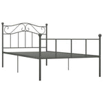 ZNTS 284531 Bed Frame without Mattress Grey Metal 100x200 cm