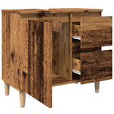 Sink Cabinet Old Wood 65x33x60 cm Engineered Wood 857120