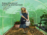 3 x 2 x 2m Polytunnel Greenhouse with Hinged Door, Walk-in Grow House Tent with PE Cover and T3398P377587